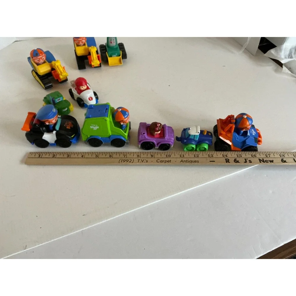Blippi Toy Vehicle Lot Mini Cars Construction Trucks Excavator Police Car Set